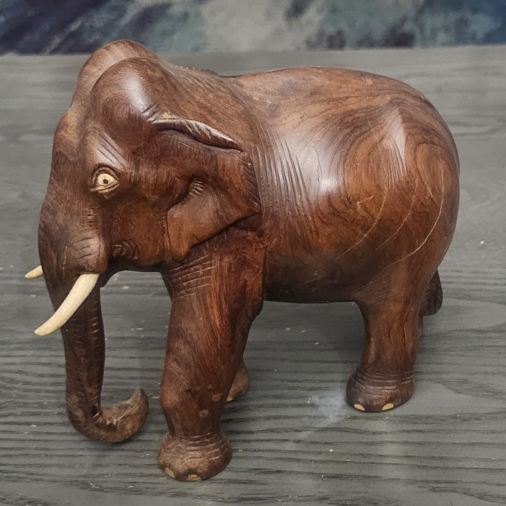 Handcrafted Wooden Elephant Figurine